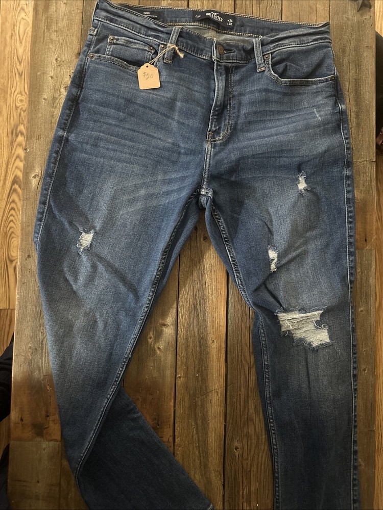 Hollister Distressed Jeans Men's skinny advanced stretch 34x 32