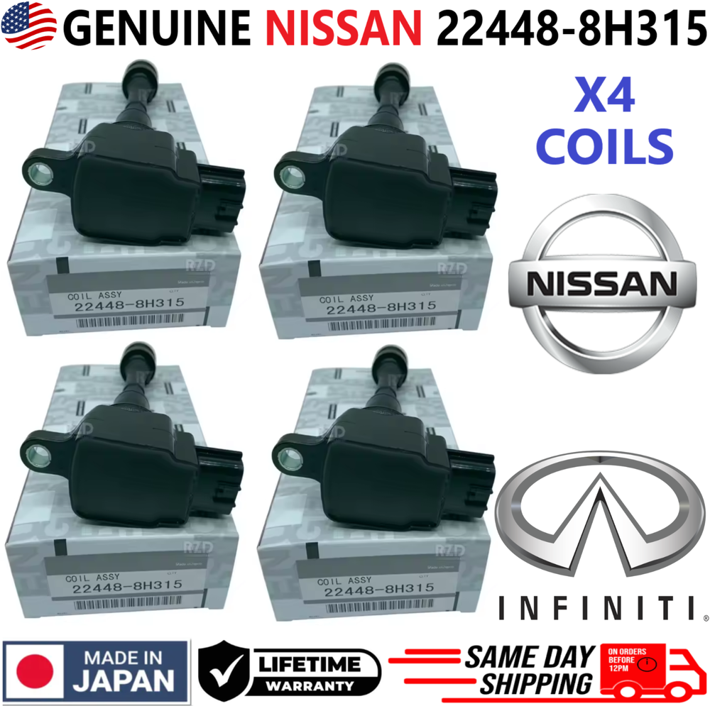 NEW OEM Nissan Ignition Coils For 2002-2013 Nissan Altima Sentra X-Trail 2.5L I4