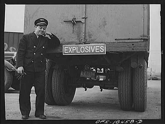 Baltimore Maryland 1940s Explosives Truck Driver Associated Transport Company