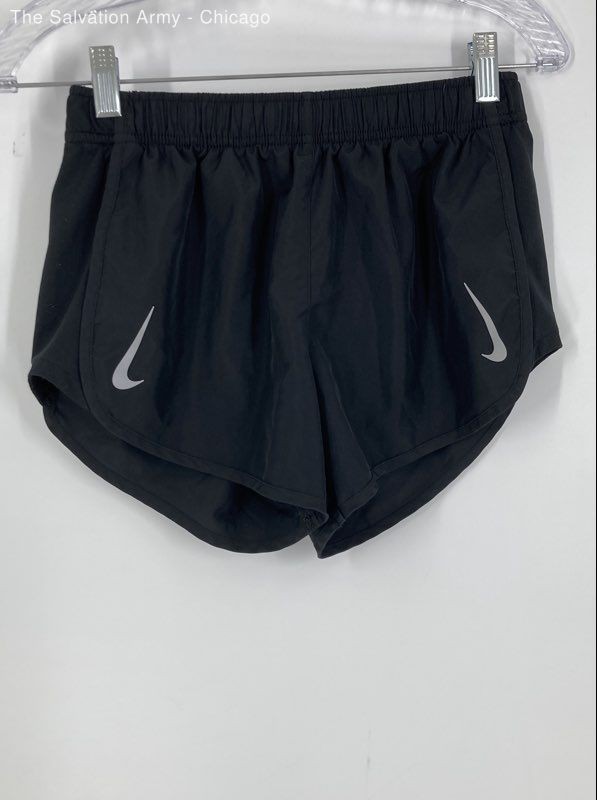 Nike Womens Black Logo Elastic Waist Pull-On Athletic Shorts Size Small
