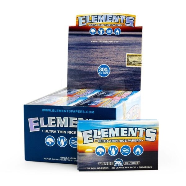 Elements 300 Ultra Thin Rice Rolling Paper-20pks per display