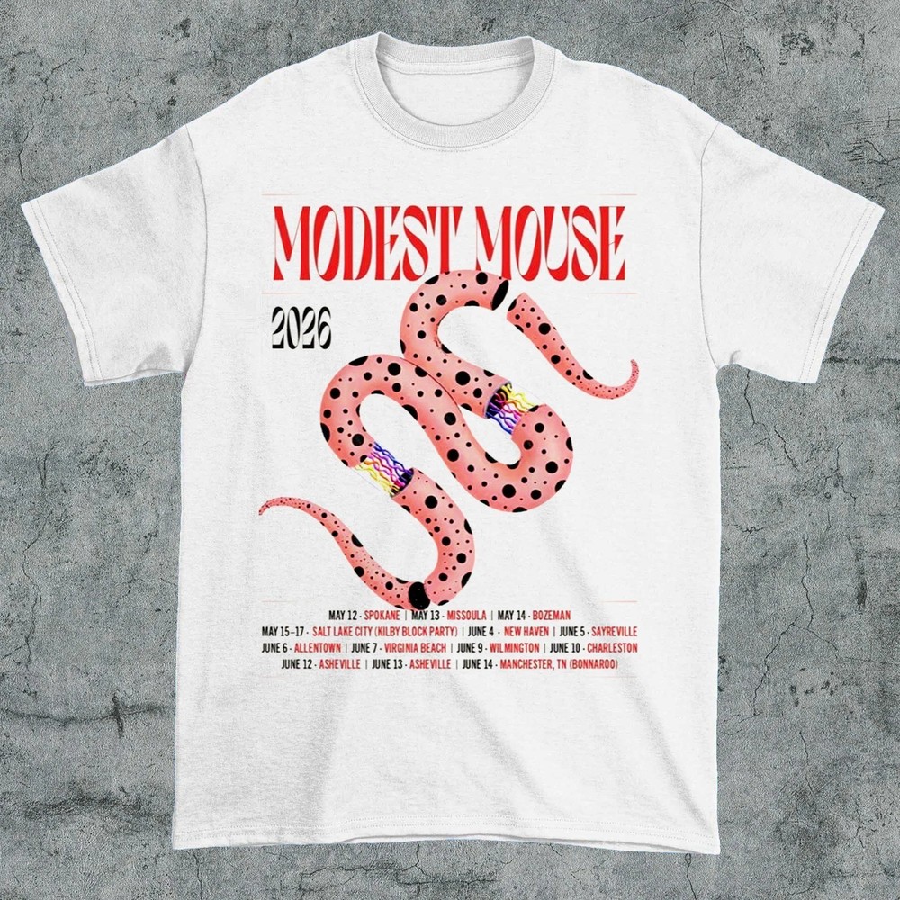 Modest Mouse On Tour 2026 Poster T Shirt Full Size S-5XL BL2034
