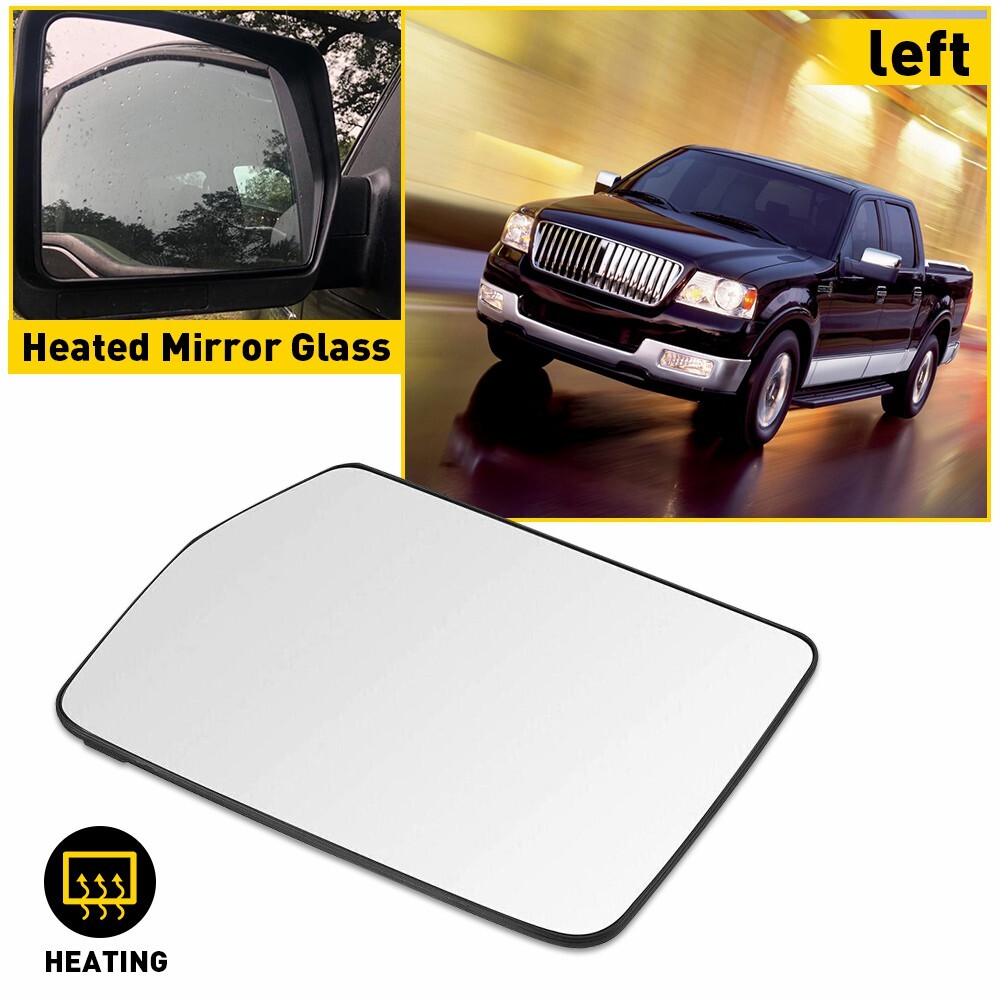 Exterior Driver Door View Side Mirror Glass for LH 04-10 Ford F-150 Pickup Truck
