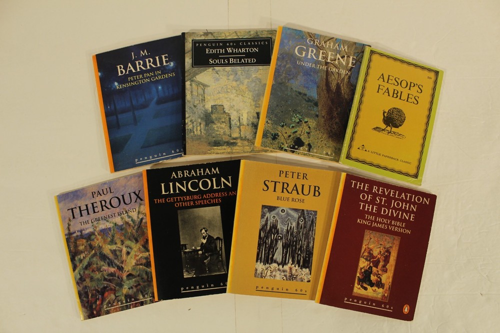 8  Vtg Classic Paperback Books  ~ 7 Penguin 60S  & 1 Pyramid ~ Unread