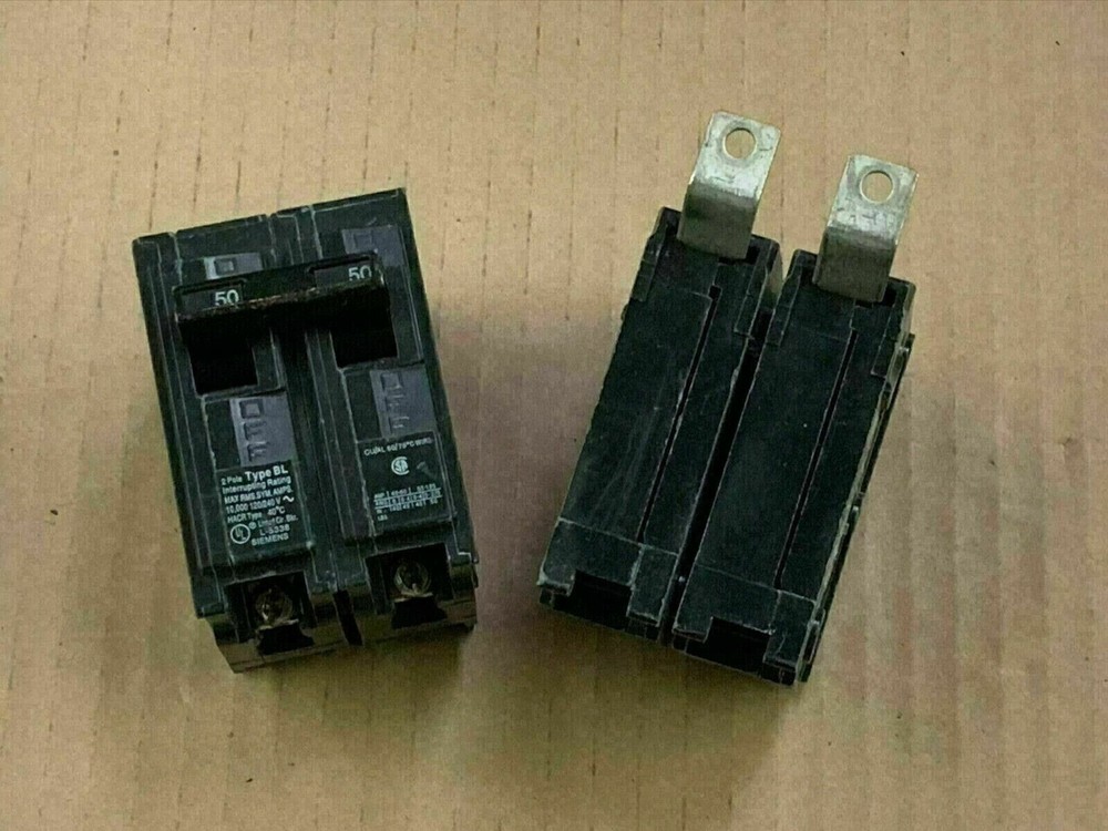 ITE Siemens BL B250 2 Pole 50 Amp 120/240V Silk Screen Circuit Breaker