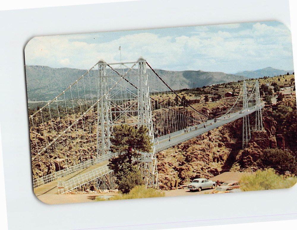 Postcard Vista of the highest bridge Royal Gorge Cañon City Colorado USA