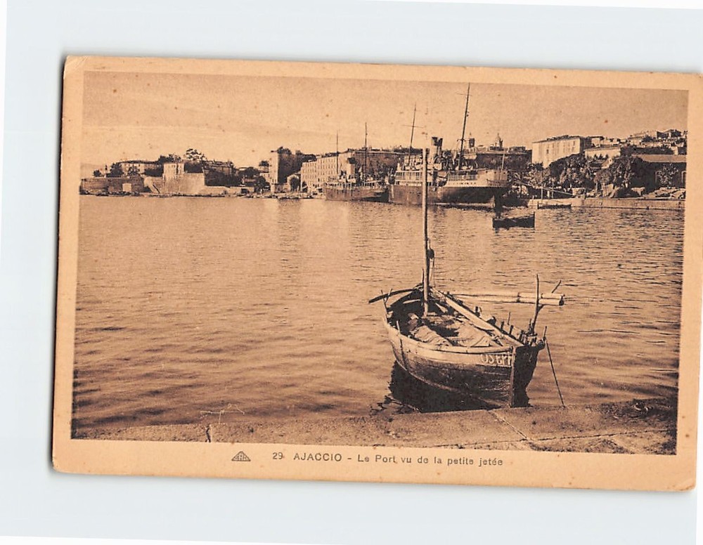 Postcard  The port small pier Ajaccio France