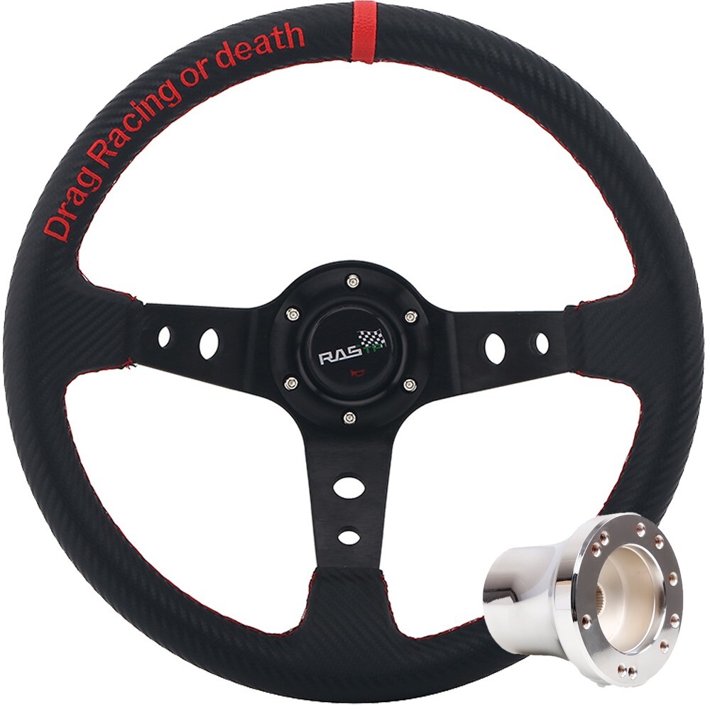 Golf Cart 14inch Embroidery Steering Wheel+Hub Adapter for Club Car DS 1984-UP