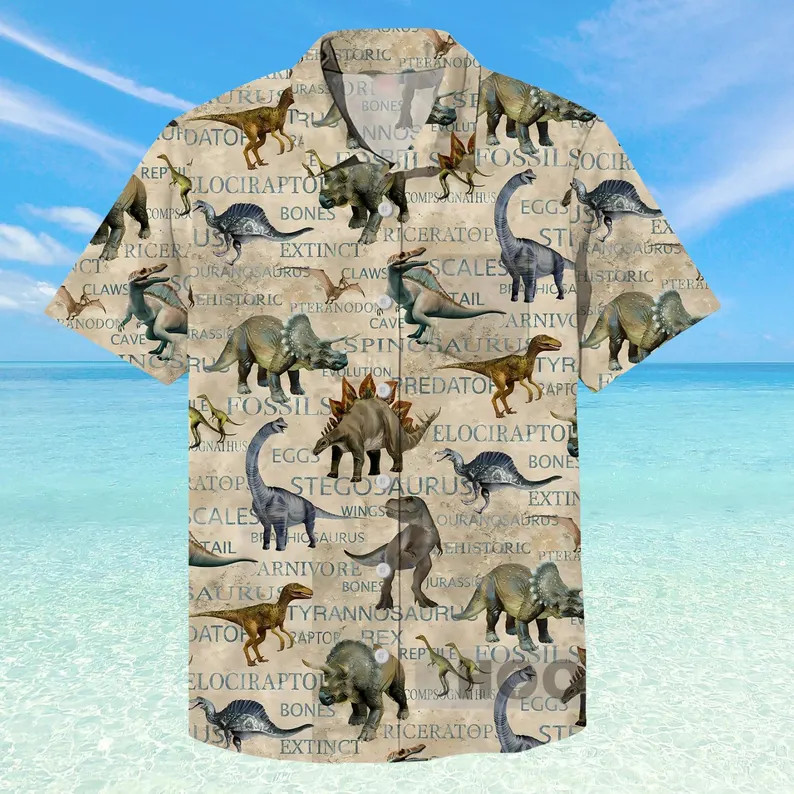 Nostalgic Dinosaur Hawaii Shirt Dino Men Women