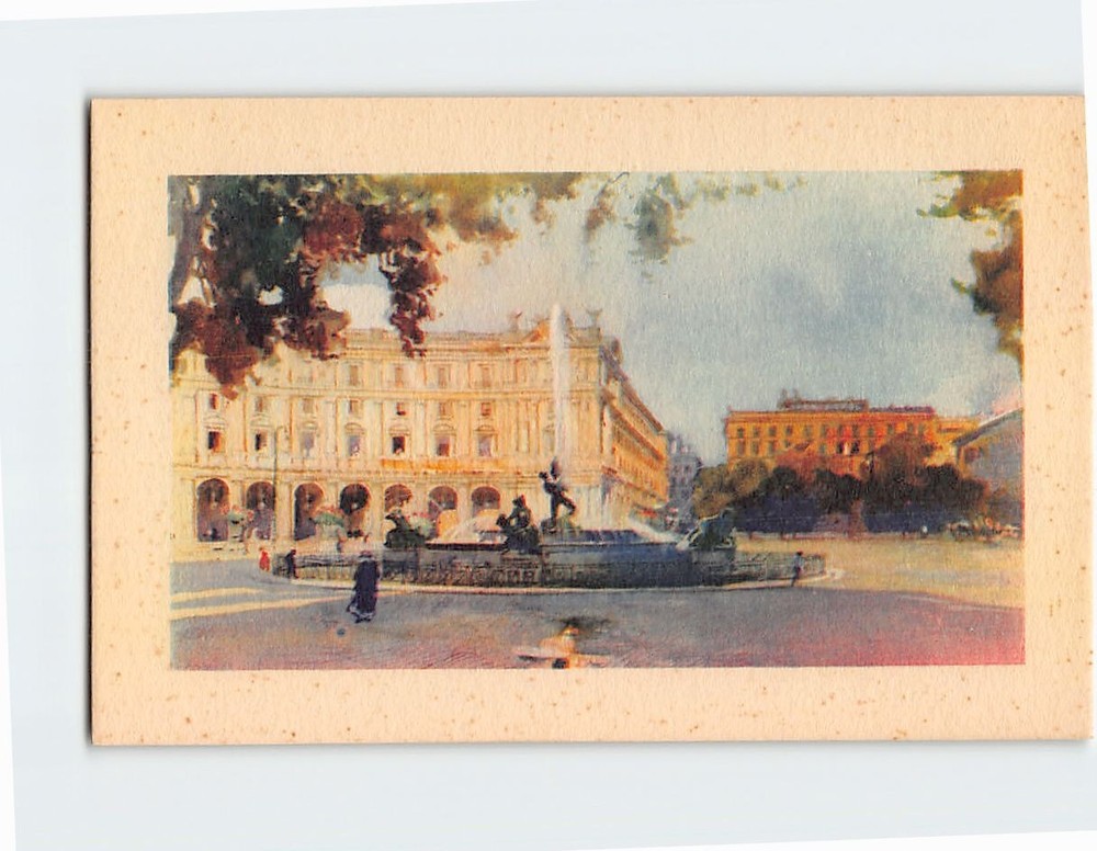 Postcard Piazza dell Esedra Rome Italy