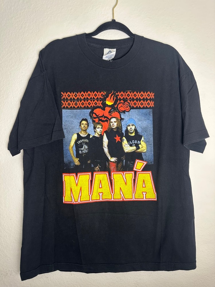 Vintage Mana Band Tour T Shirt 2003 XL 90s 2000s Revolución de Amor