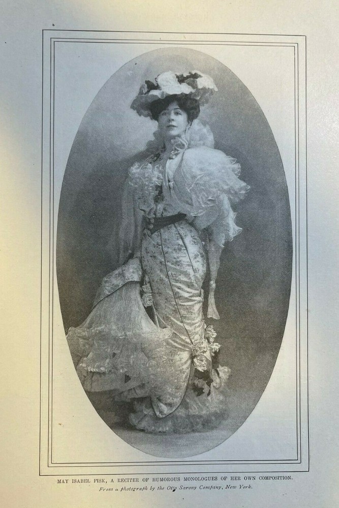 1901 Vintage Magazine Illustration Actress May Isabel Fisk