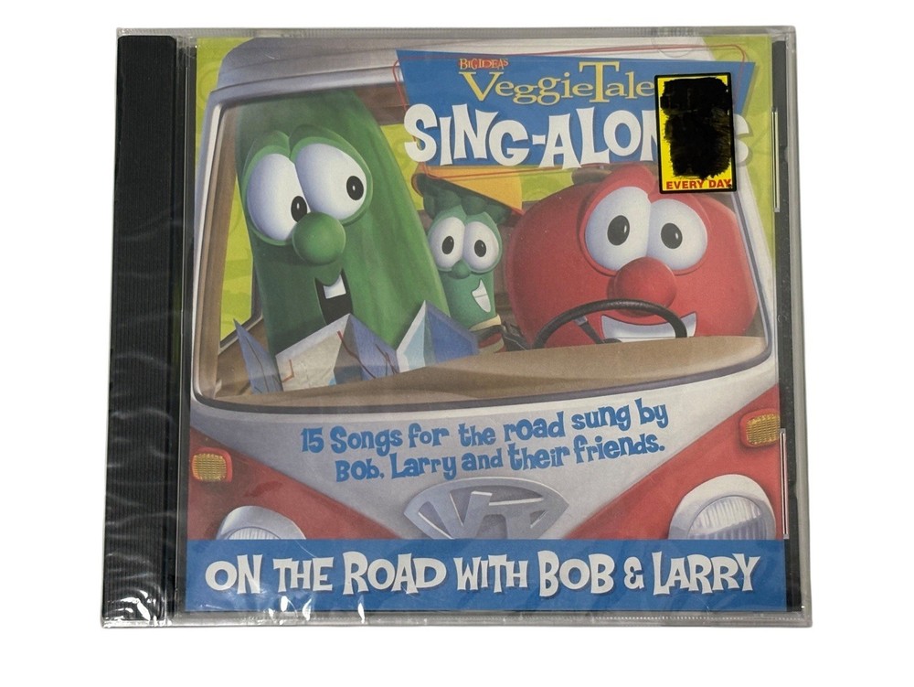 VeggieTales Cd On The Road W/ Bob And Larry Brand New Factory Sealed Sing A Long