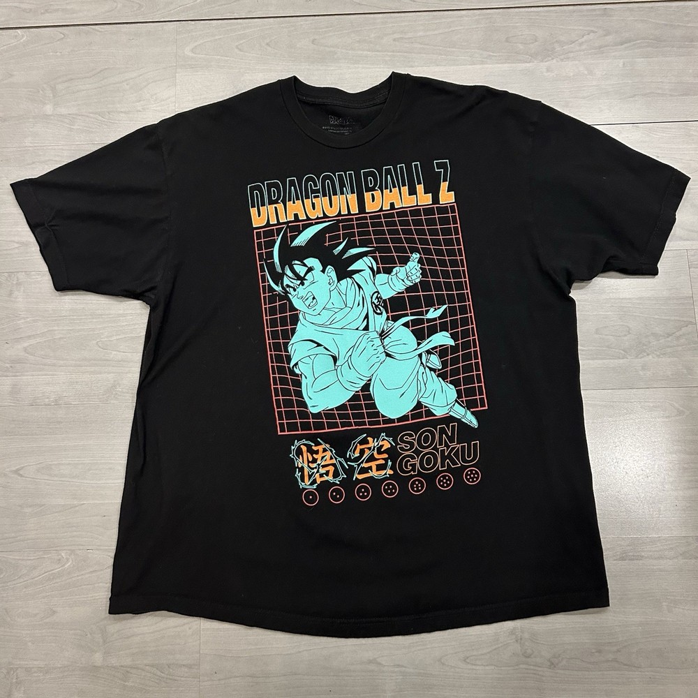 Dragon Ball Z DBZ Son Goku Graphic T Shirt Black Toei Anime Tee Mens 2XL