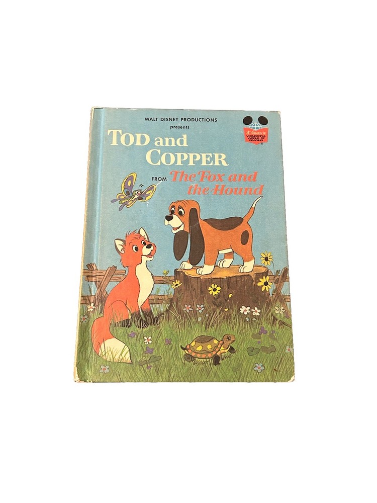 Tod and Copper From The Fox and the Hound 1981 Book Club Edition HC Walt Disney