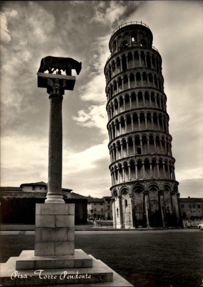 RPPC Leaning Tower Pisa Tuscany Italy vintage postcard q908