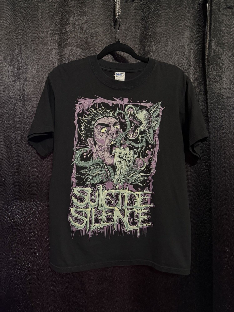 Vintage Suicide Silence Venus Fly Trap Black Tshirt Medium Rare *Read*