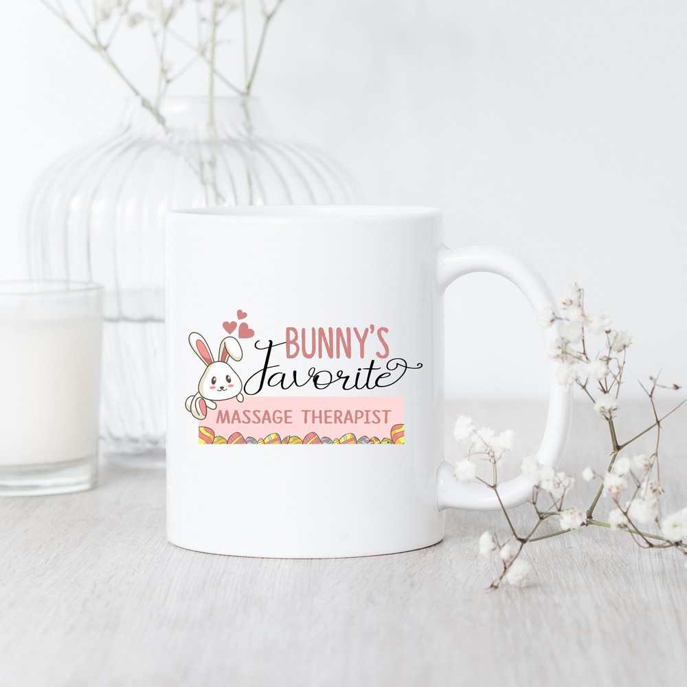 Easter Massage Therapist Bunny's Favorite Mug Massage Therapist Easter Mug Spa