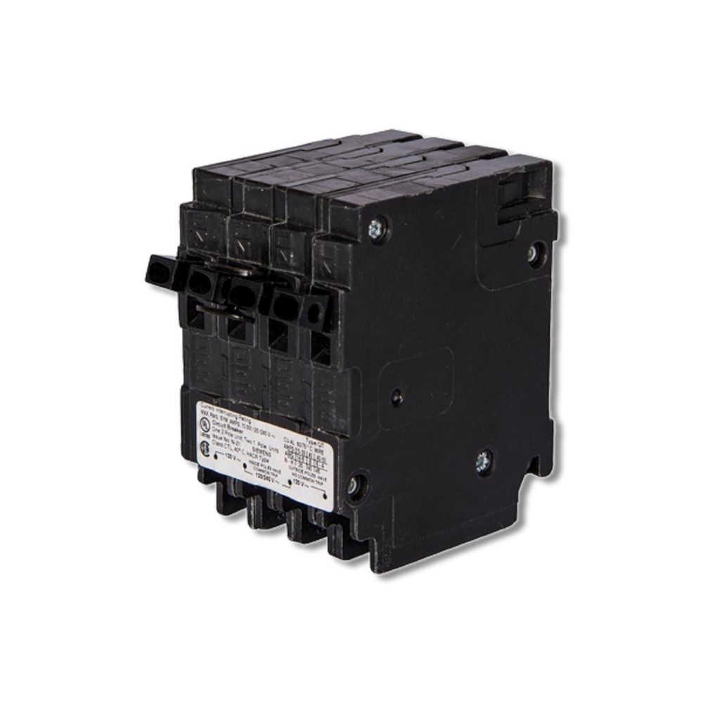 Siemens Q22050CT 50 Double Two 20amp Single Pole Circuit Breaker - Black