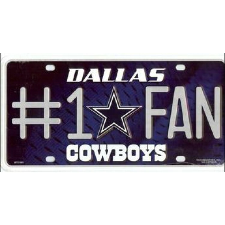 dallas cowboys nfl football team logo #1 fan license plate usa made
