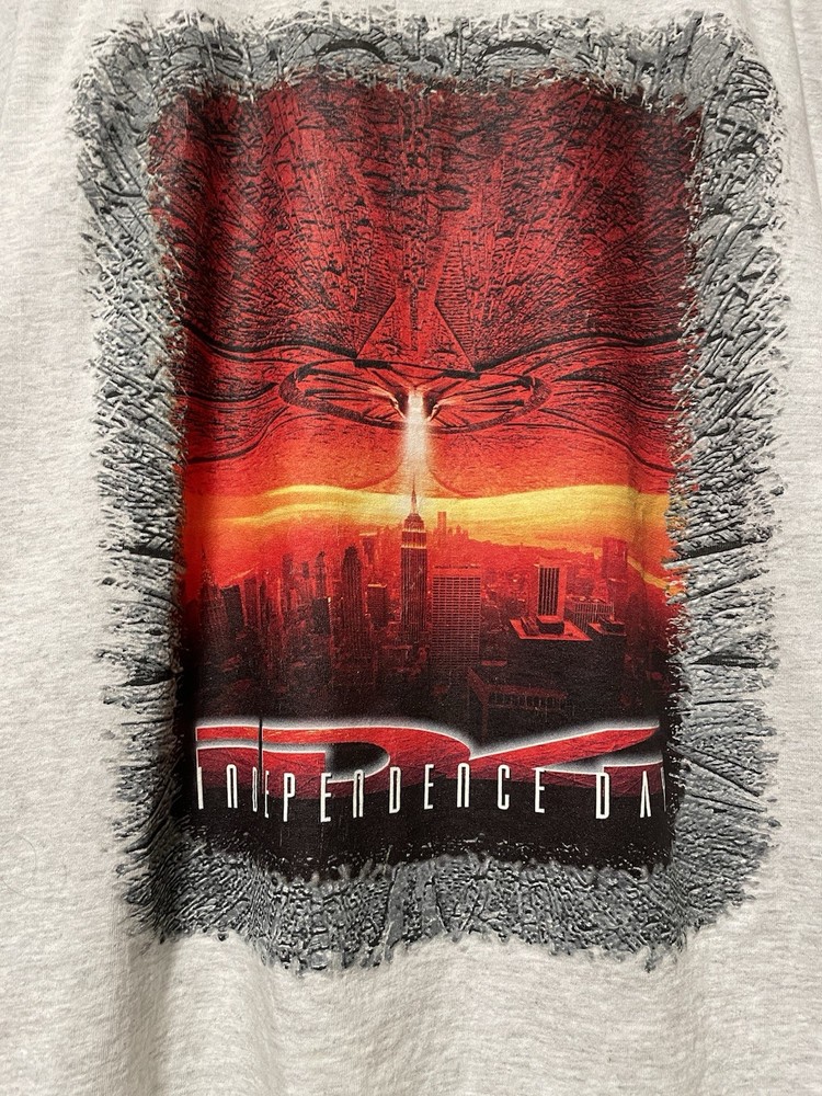 Vintage Alien Movie Promo Shirt XL 90s Independence Day Rare Color Way