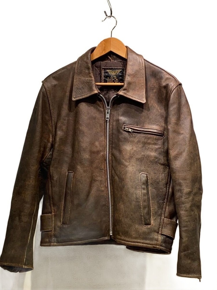 Kakuishi/Leather Jacket Blouson/-/Leather/Brw 3503