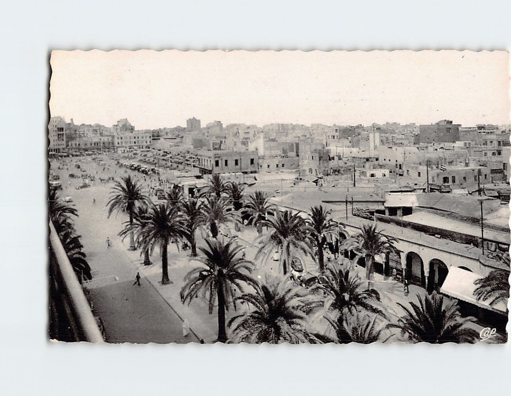 Postcard Place de France et Boulevard du 4eine Zouaves Casablanca Morocco