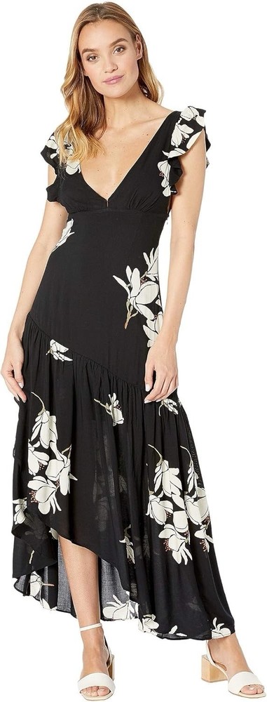 Free People Floral Black Dress
