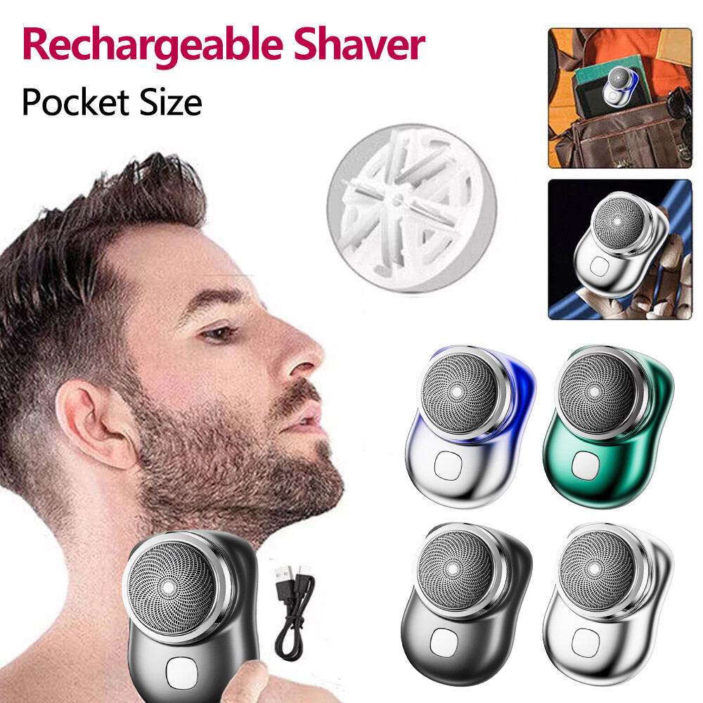 Mini Shaver USB Rechargeable Pocket Sized Portable Electric Shaver Razor For Men