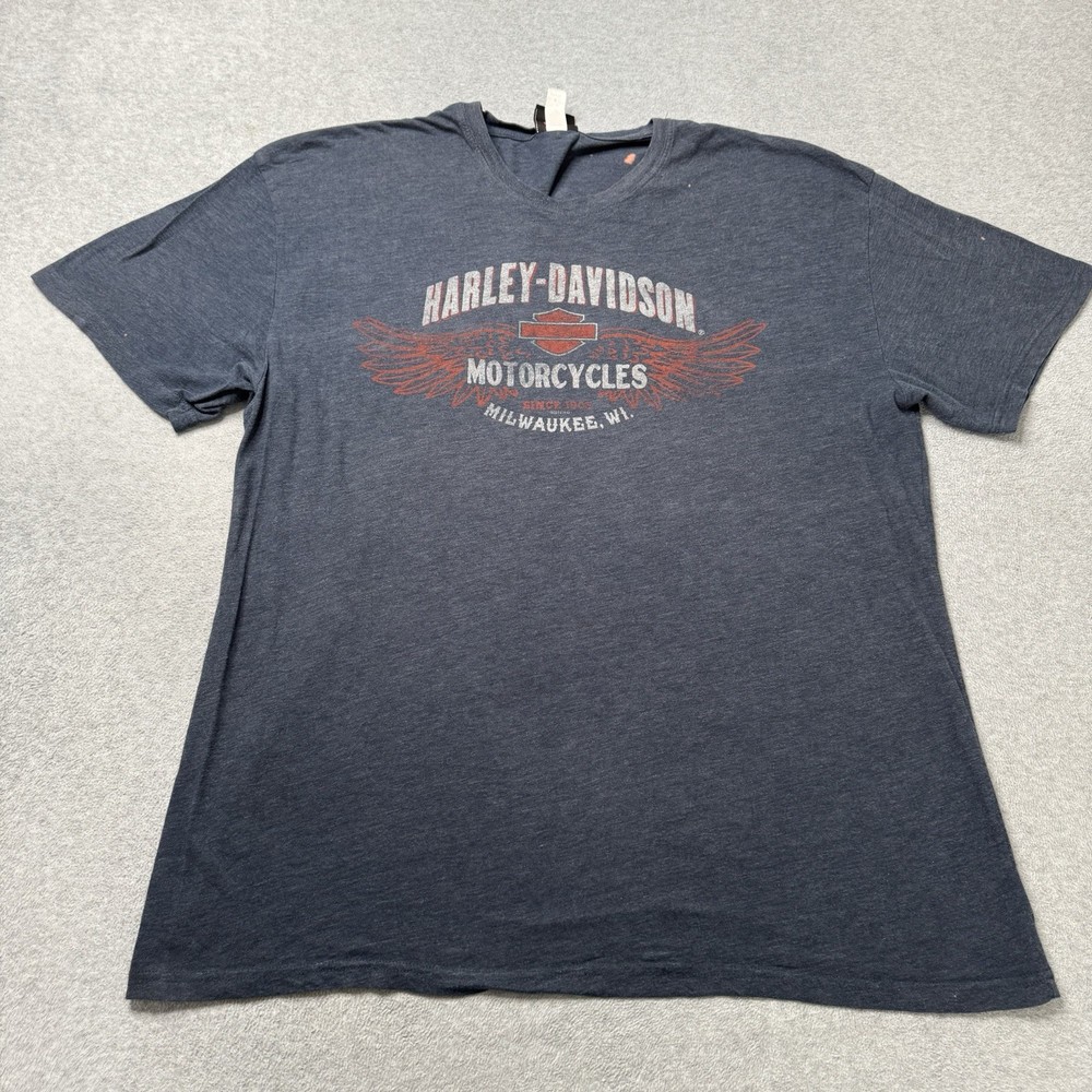 Harley Davidson T Shirt Mens 2XL Las Vegas Nevada Biker Motorcycle Grunge Adult