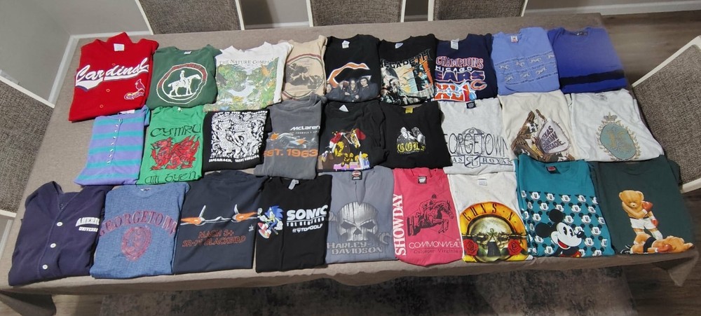 27 Vintage TShirts Bundle Y2k 80s 90s Reseller LOT Sports Graphic Rare Horses 🐎