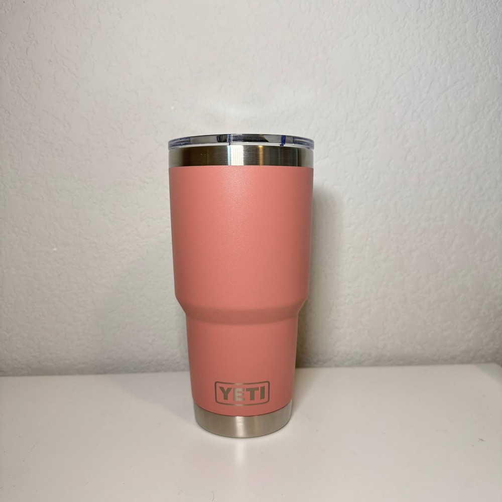 NEW YETI Rambler 30 oz Tumbler with MagSlider Lid Sandstone Pink Stainless Steel