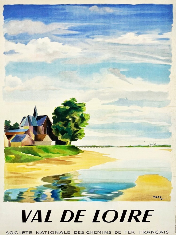 Loire Valley French Vacation Home Wall Art Decor Poster Souvenir  