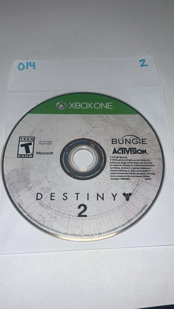 Destiny 2 (Microsoft Xbox One, 2017) DISC ONLY-NO TRACKING