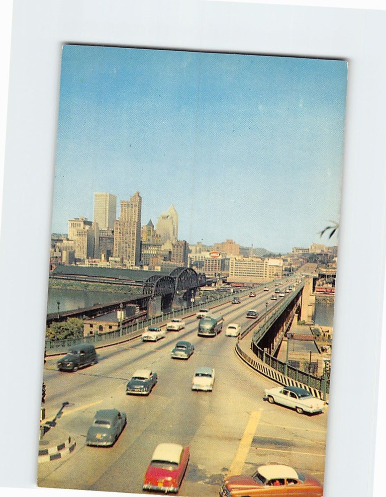 Postcard Liberty Bridge Pittsburgh Pennsylvania USA North America