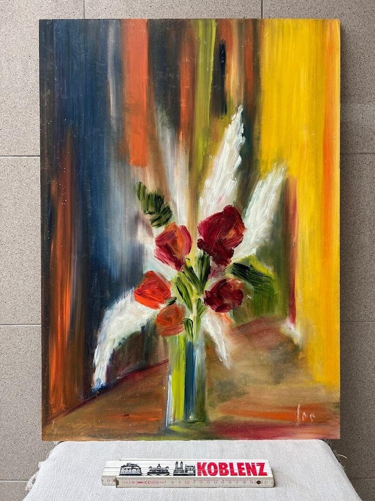 Abstract Art - Oil Image 70 x 50 cm Still Life 