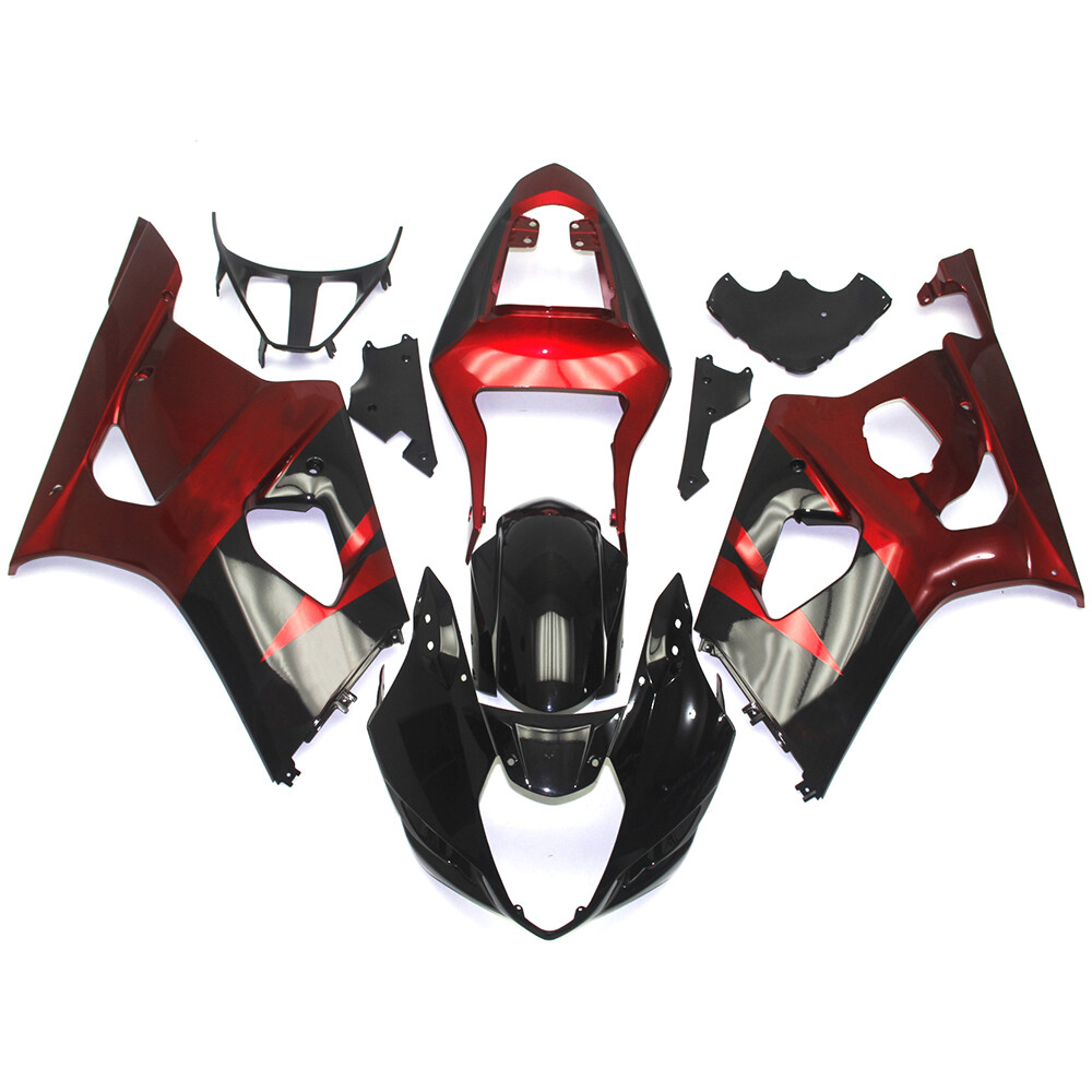 Red Black ABS Bodywork for Suzuki GSXR1000 K3 2003 2004 03 Injection Fairing Kit