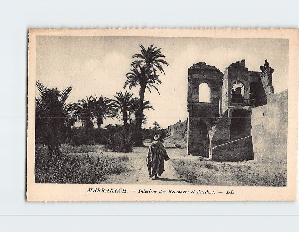 Postcard Interior of Remparts and Garden Marrakesh Morocco