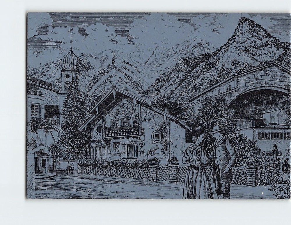 Postcard Passionsspieldorf Oberammergau Germany