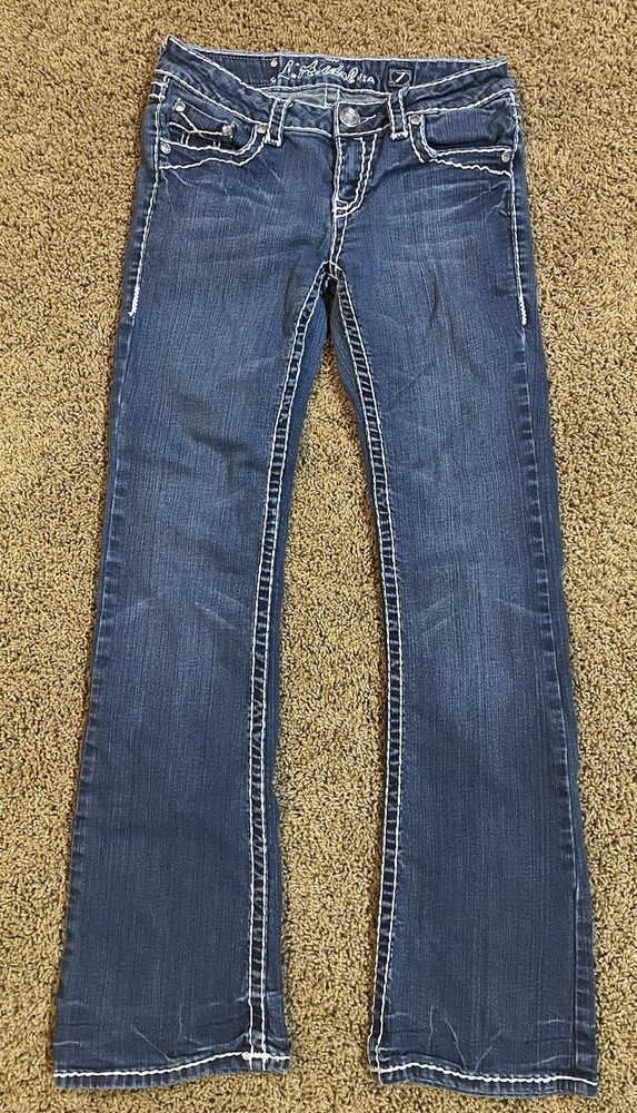 Womens L.A Idol Blue Jeans Size 7.  (B)