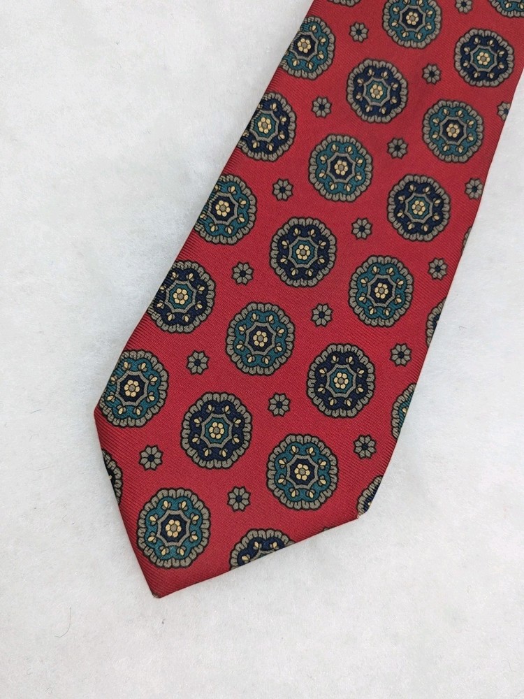 JOS A BANK Executive Collection Vtg Maroon Paisley Silk NECKTIE TIE