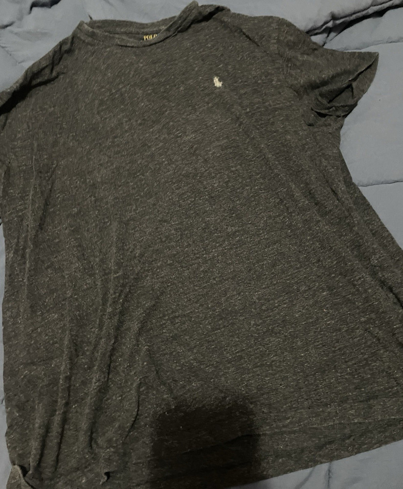 Polo Ralph Lauren Men's Classic Fit Dark Gray Crew Neck Logo T-Shirt Size L