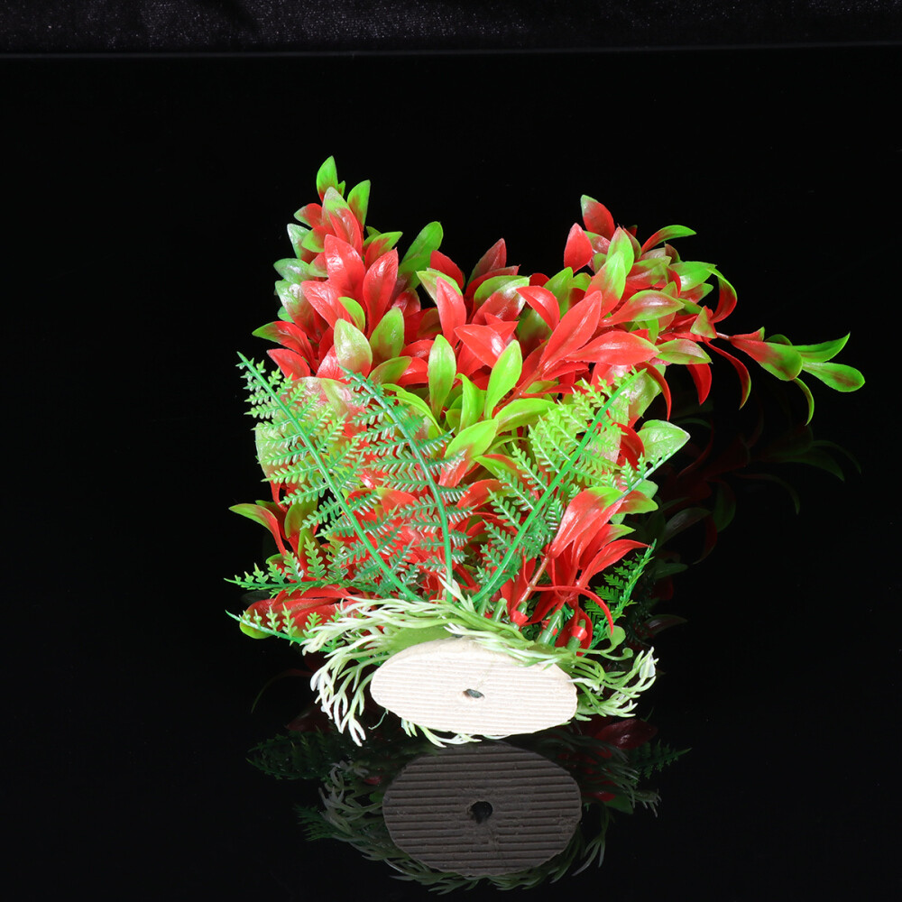 25cm aquarium artificial aquatic grass plant for fish tank landscaping