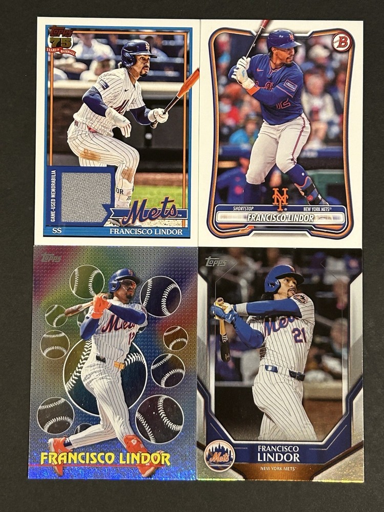 2026 Topps Francisco Lindor New York Mets 4 Card Lot