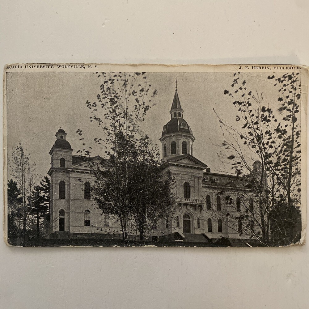 Acadia University, Wolfville, Nova Scotia Postcard J.F. Herrin-image