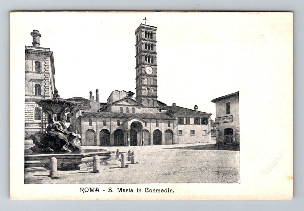 Italy- Cosmedin Saint Maria Church Souvenir Old Postal PC View Vintage Postcard
