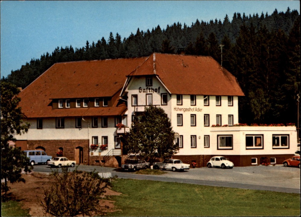 Gasthof Pension Adler Lauterbach Schwarzwald vintage postcard v801