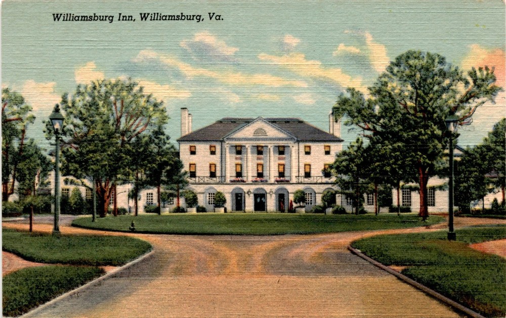 Williamsburg Inn, Williamsburg, Virginia, Springs, Regency period. Postcard