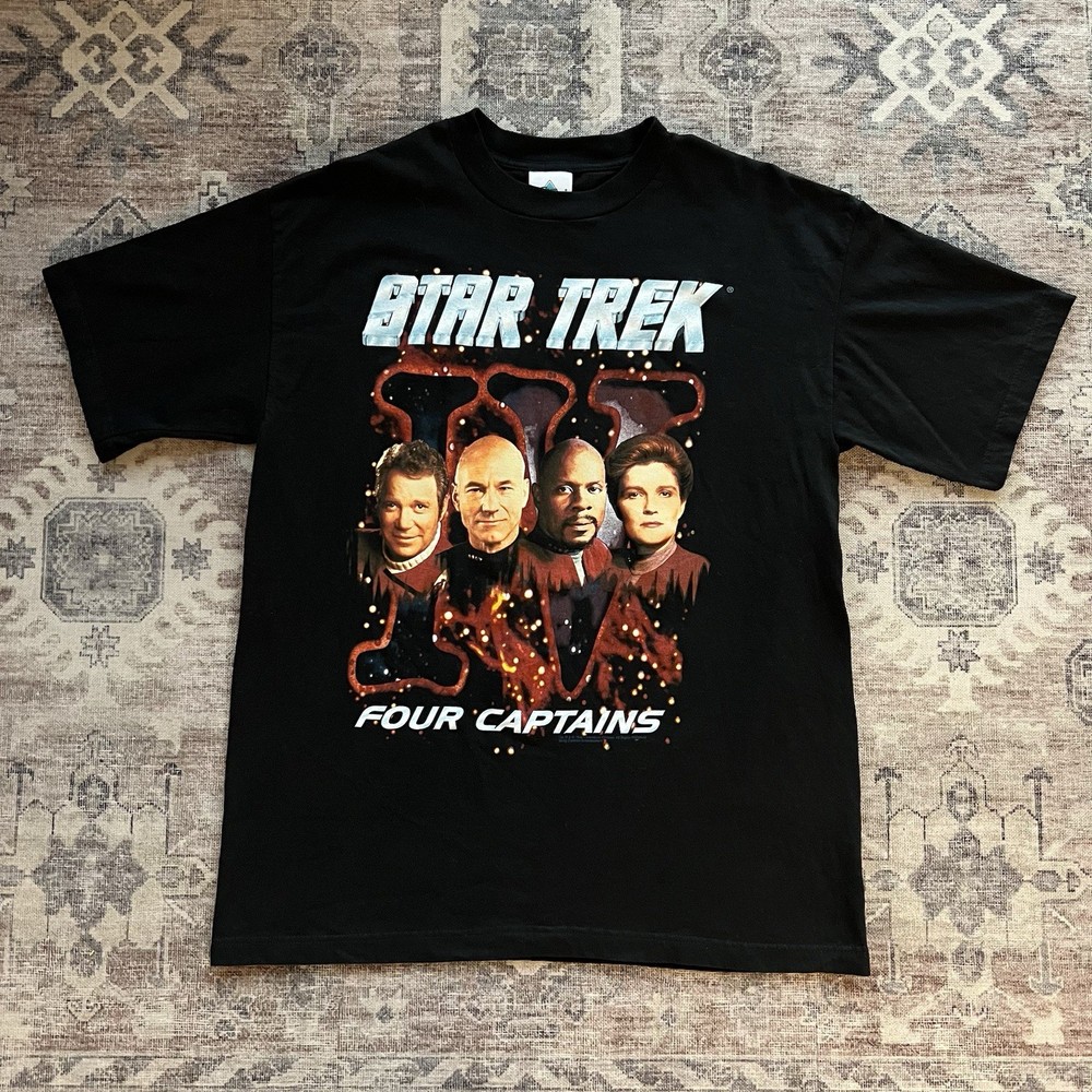 Vintage Star Trek The Four Captains T-shirt Size Large