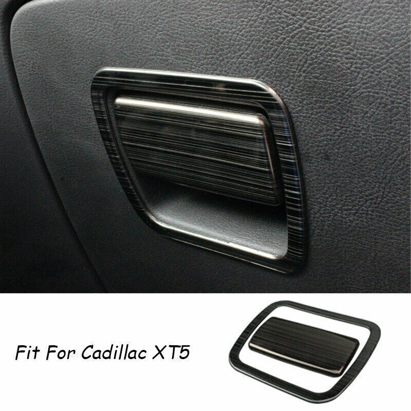 2016-2020 Cadillac XT5 Black Steel Co-Pilot Storage Box Handle Trim Set